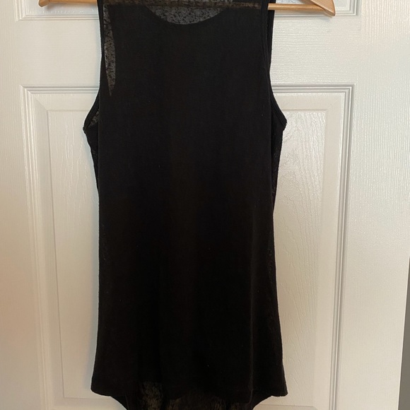 Dex Black Drape Front Linen Top - Picture 3 of 12